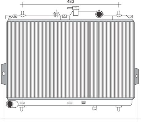 MAGNETI MARELLI Radiaator,mootorijahutus 350213110500